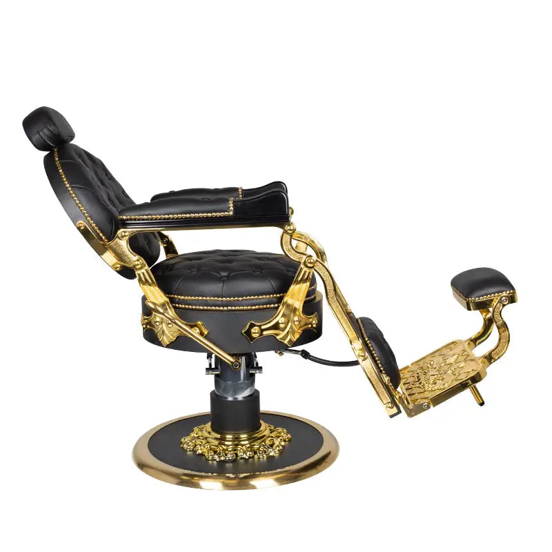 Gabbiano Barberstuhl Cesare Gold Schwarz - Barberstuhl