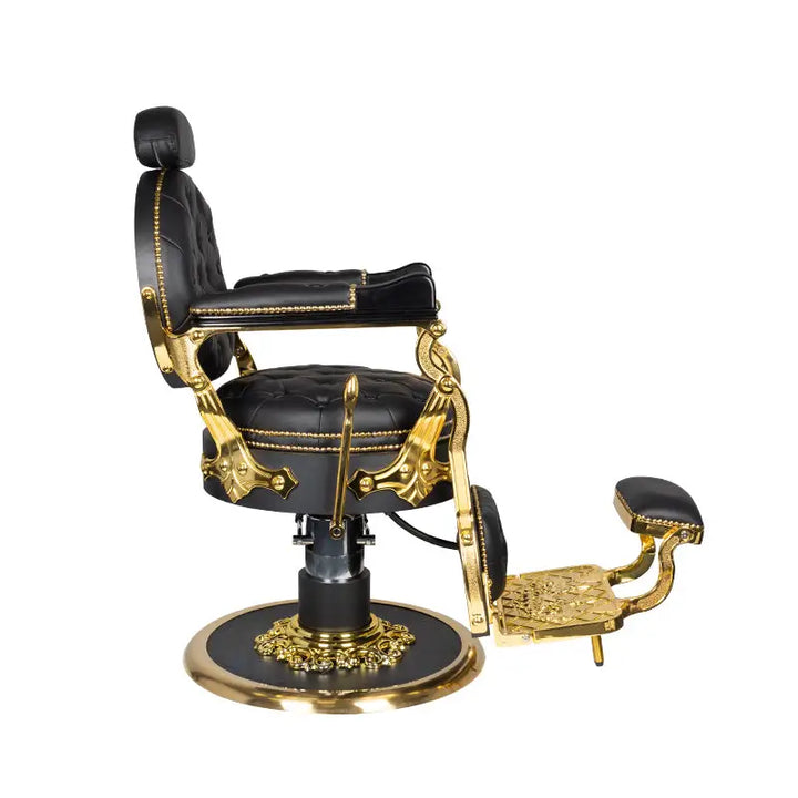 Gabbiano Barberstuhl Cesare Gold Schwarz - Barberstuhl