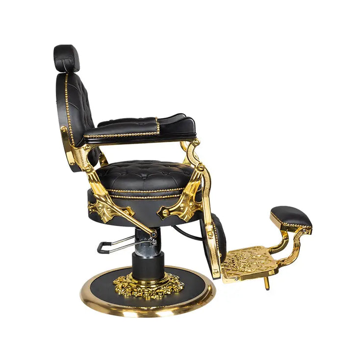 Gabbiano Barberstuhl Cesare Gold Schwarz - Barberstuhl