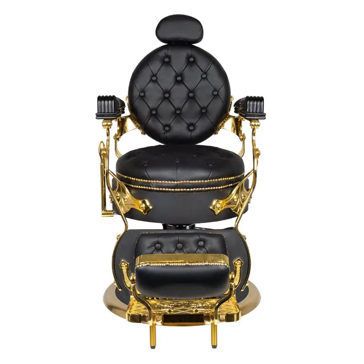 Gabbiano Barberstuhl Cesare Gold Schwarz - Barberstuhl