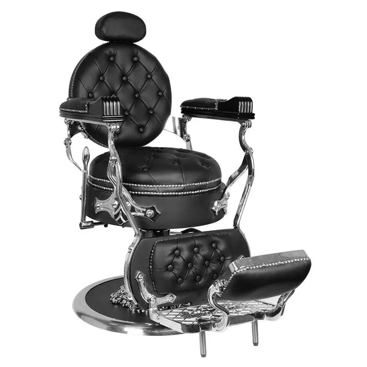 Gabbiano Barberstuhl Cesare Silver Schwarz - Barberstuhl