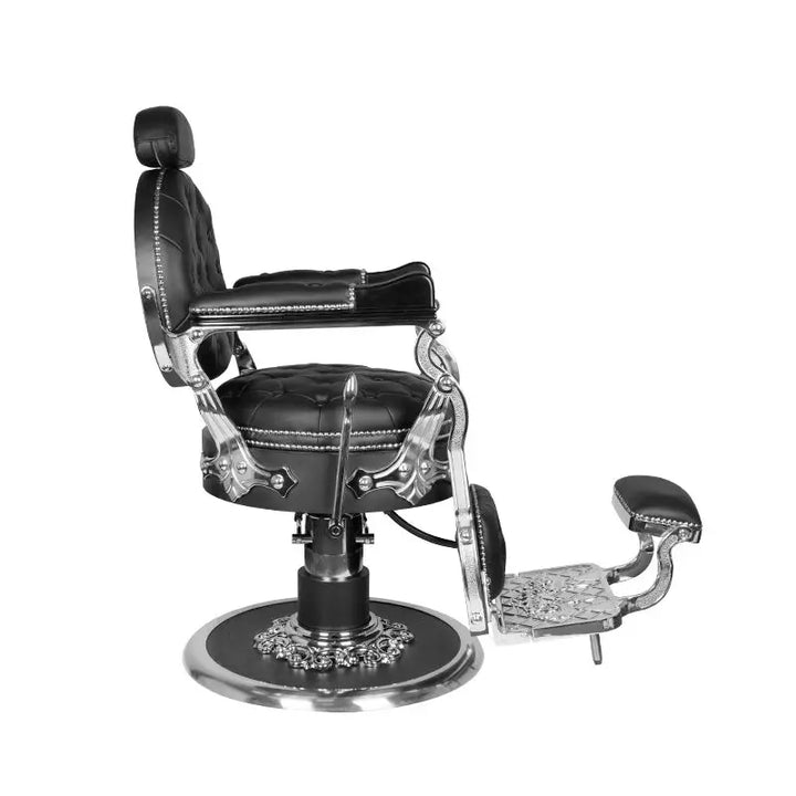 Gabbiano Barberstuhl Cesare Silver Schwarz - Barberstuhl
