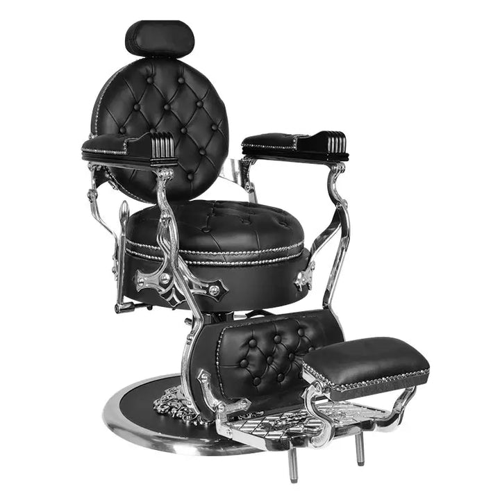 Gabbiano Barberstuhl Cesare Silver Schwarz - Barberstuhl