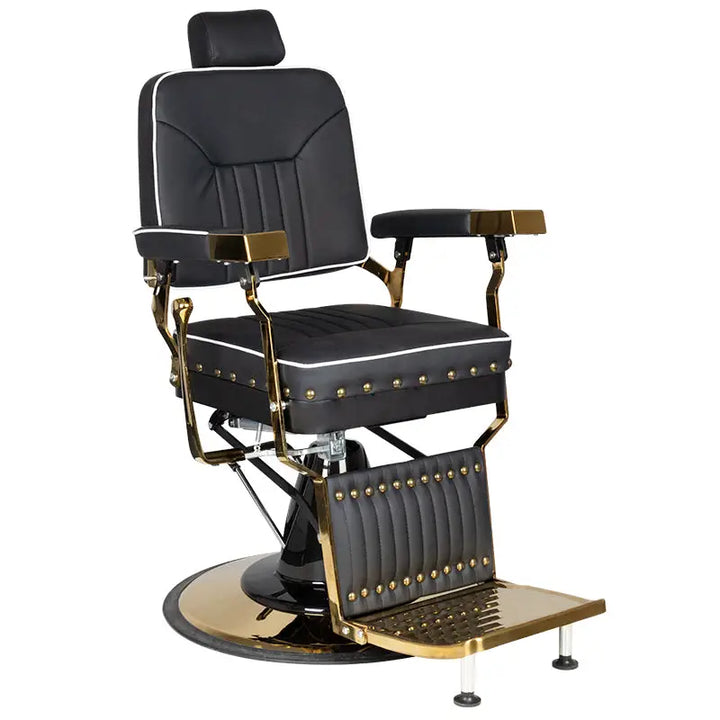 Gabbiano Barberstuhl Filippo Gold Schwarz - Barberstuhl