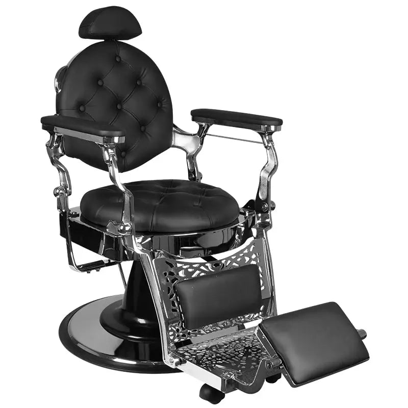 Gabbiano Barberstuhl Giulio Silver Schwarz - Barberstuhl