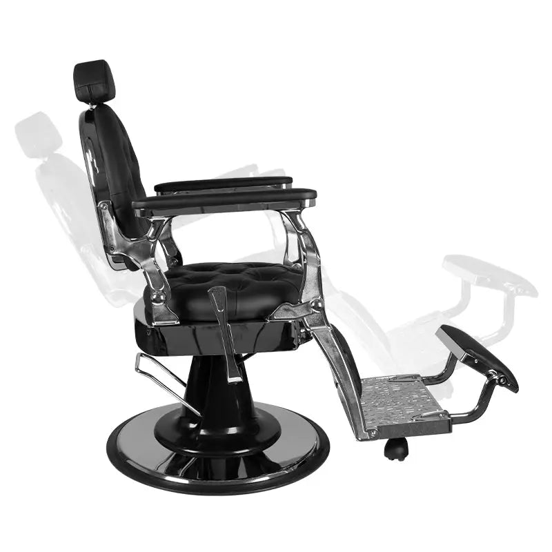Gabbiano Barberstuhl Giulio Silver Schwarz - Barberstuhl