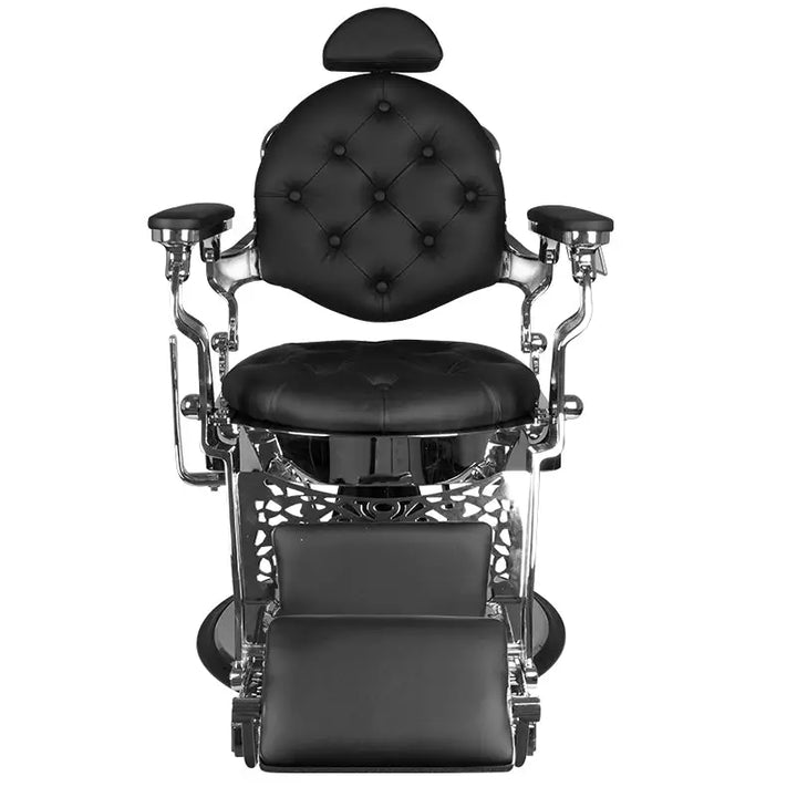 Gabbiano Barberstuhl Giulio Silver Schwarz - Barberstuhl