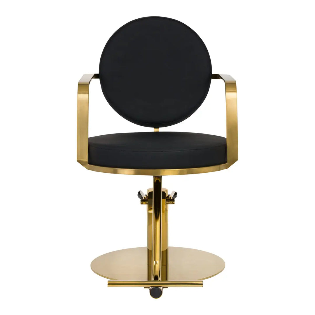 Gabbiano Friseurstuhl Arras Gold Schwarz - Friseurstuhl