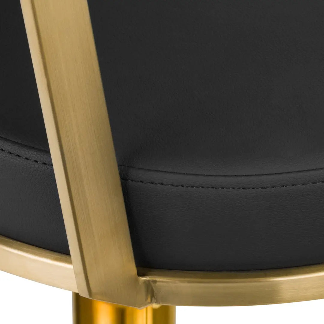 Gabbiano Friseurstuhl Arras Gold Schwarz - Friseurstuhl