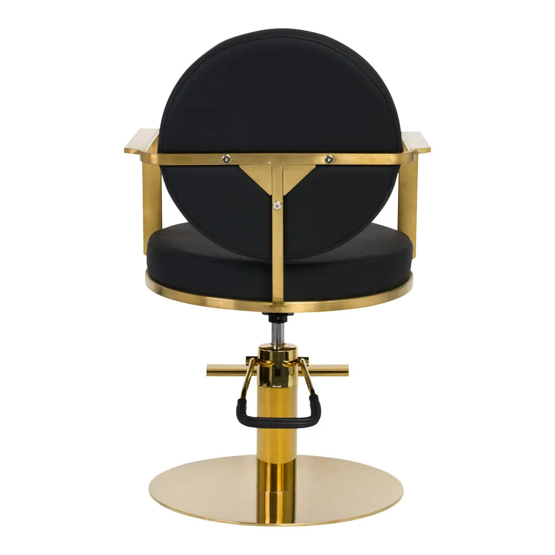 Gabbiano Friseurstuhl Arras Gold Schwarz - Friseurstuhl