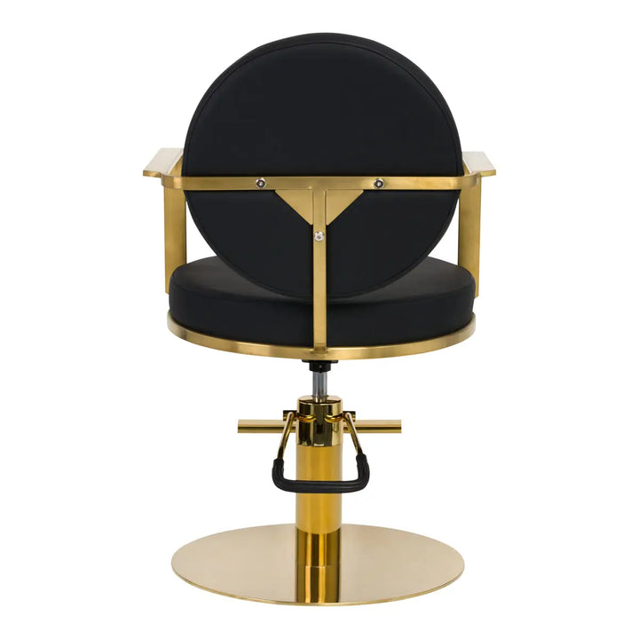 Gabbiano Friseurstuhl Arras Gold Schwarz - Friseurstuhl