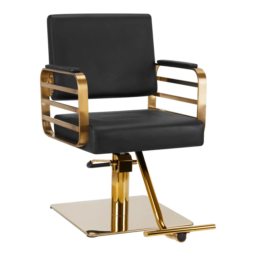 Gabbiano Friseurstuhl Avila Gold Schwarz - Friseurstuhl
