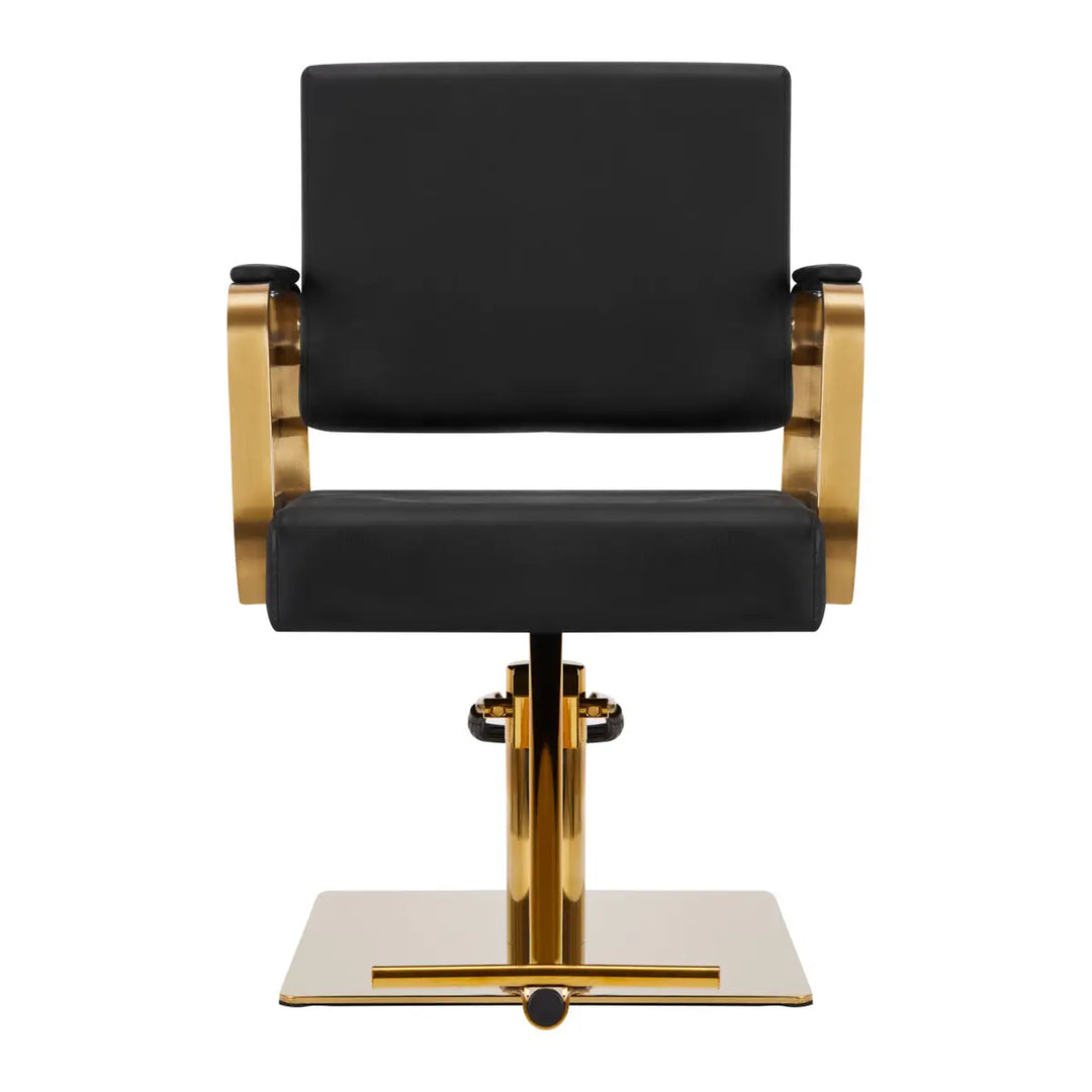 Gabbiano Friseurstuhl Avila Gold Schwarz - Friseurstuhl