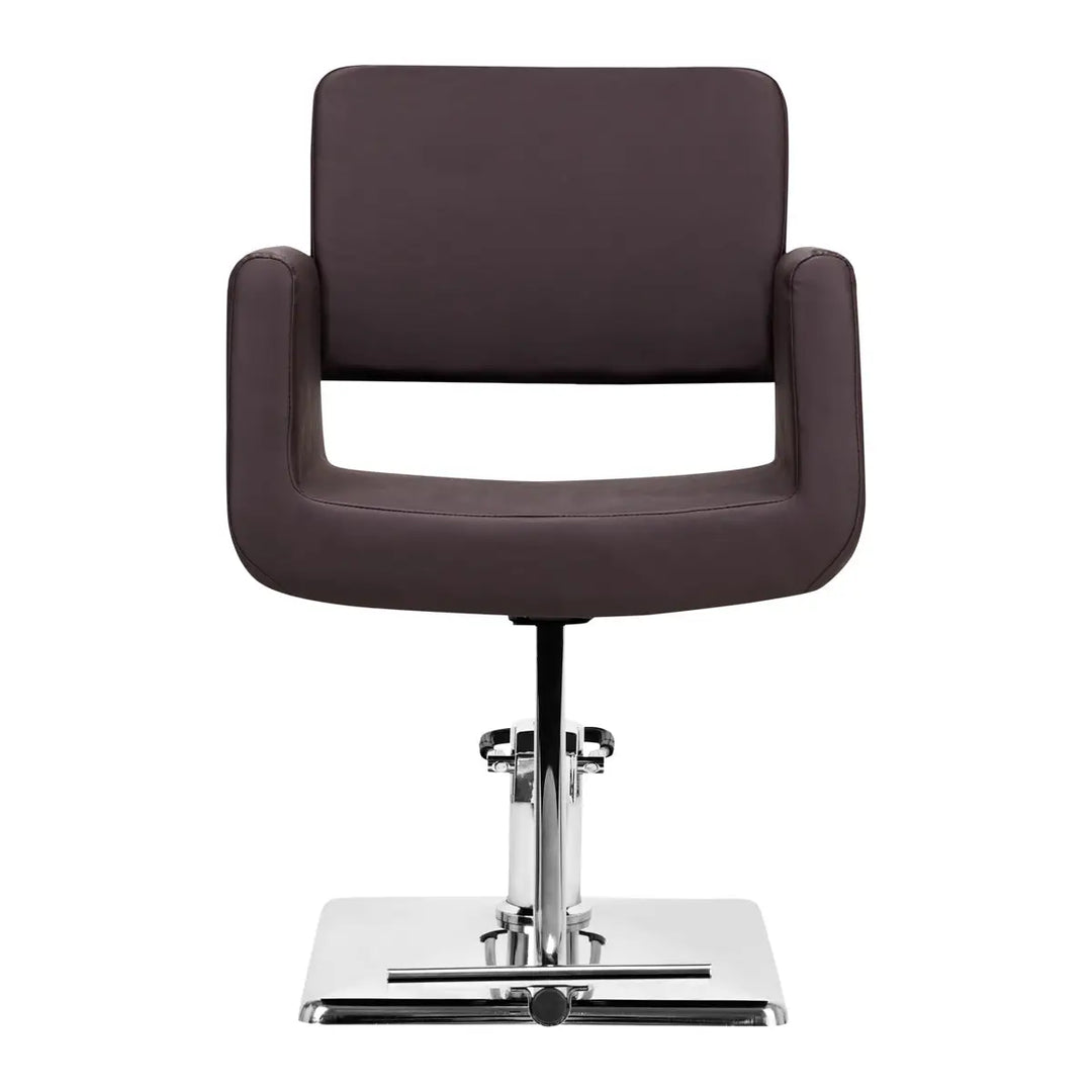 Braunes gepolstertes Friseurstuhl Gabbiano Helsinki Braun für Salon Styling