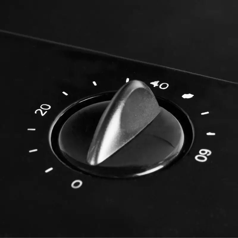 Schwarzer Timer-Knopf auf Gabbiano Friseurwagen 008 Schwarz