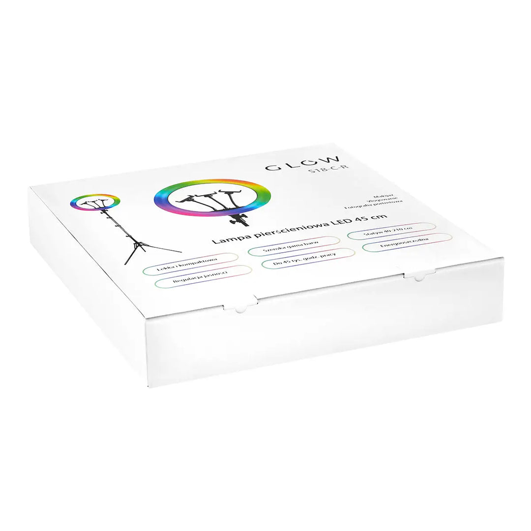 GLOW RGB Ringlicht 18’’ bsc mit 45W Stativ