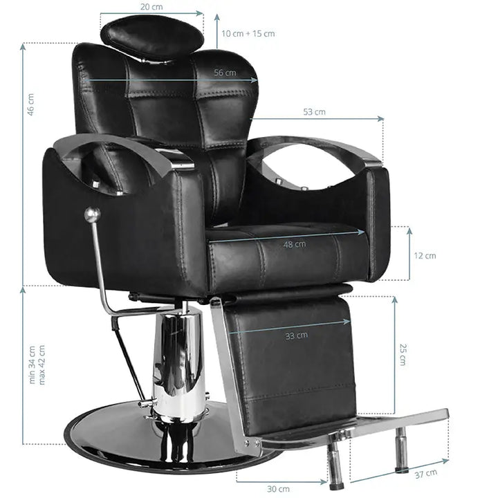 Hair System Barbierstuhl sm107 schwarz