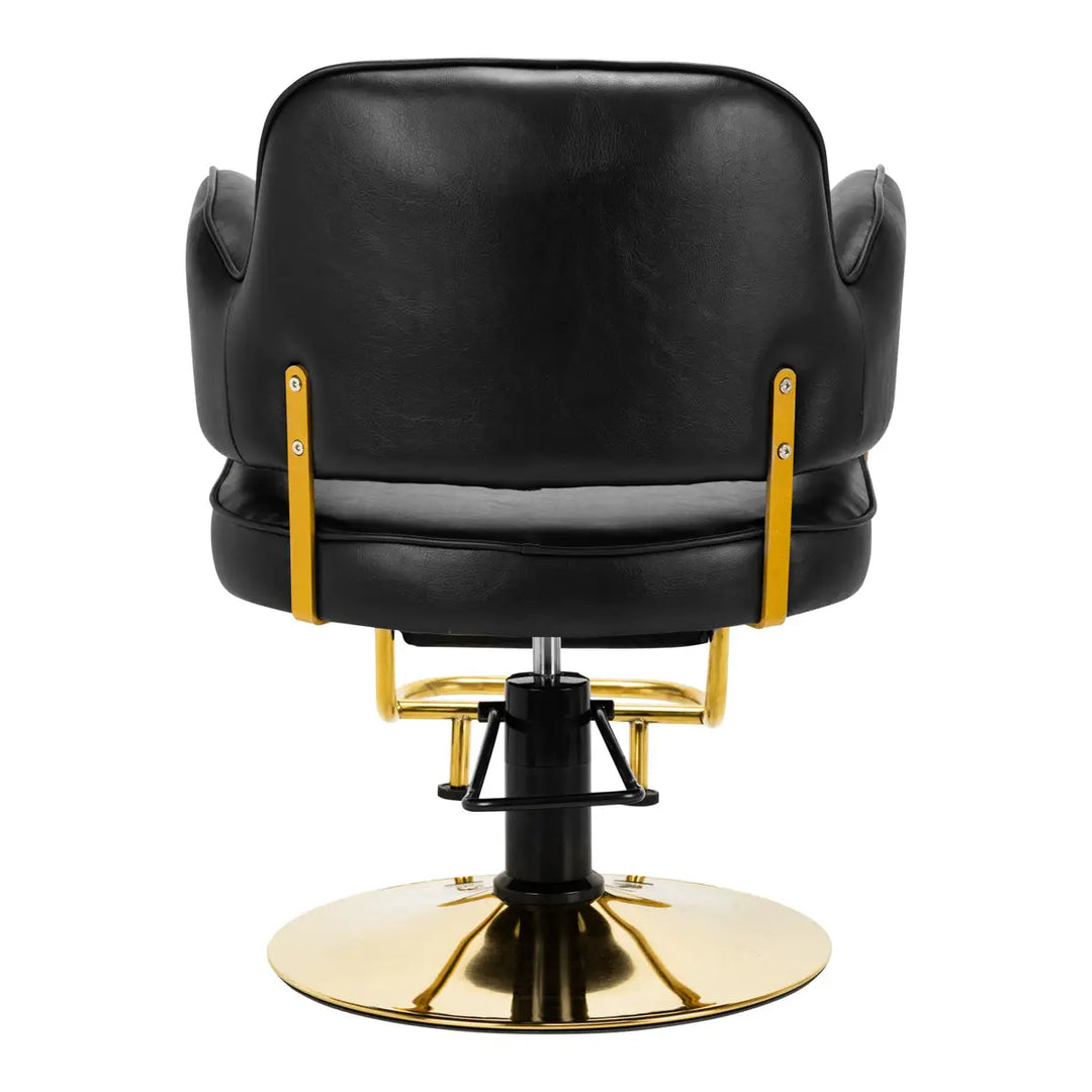 Hair System Friseurstuhl HS13 Schwarz Gold - Friseurstuhl