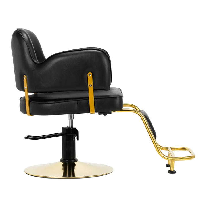 Hair System Friseurstuhl HS13 Schwarz Gold - Friseurstuhl