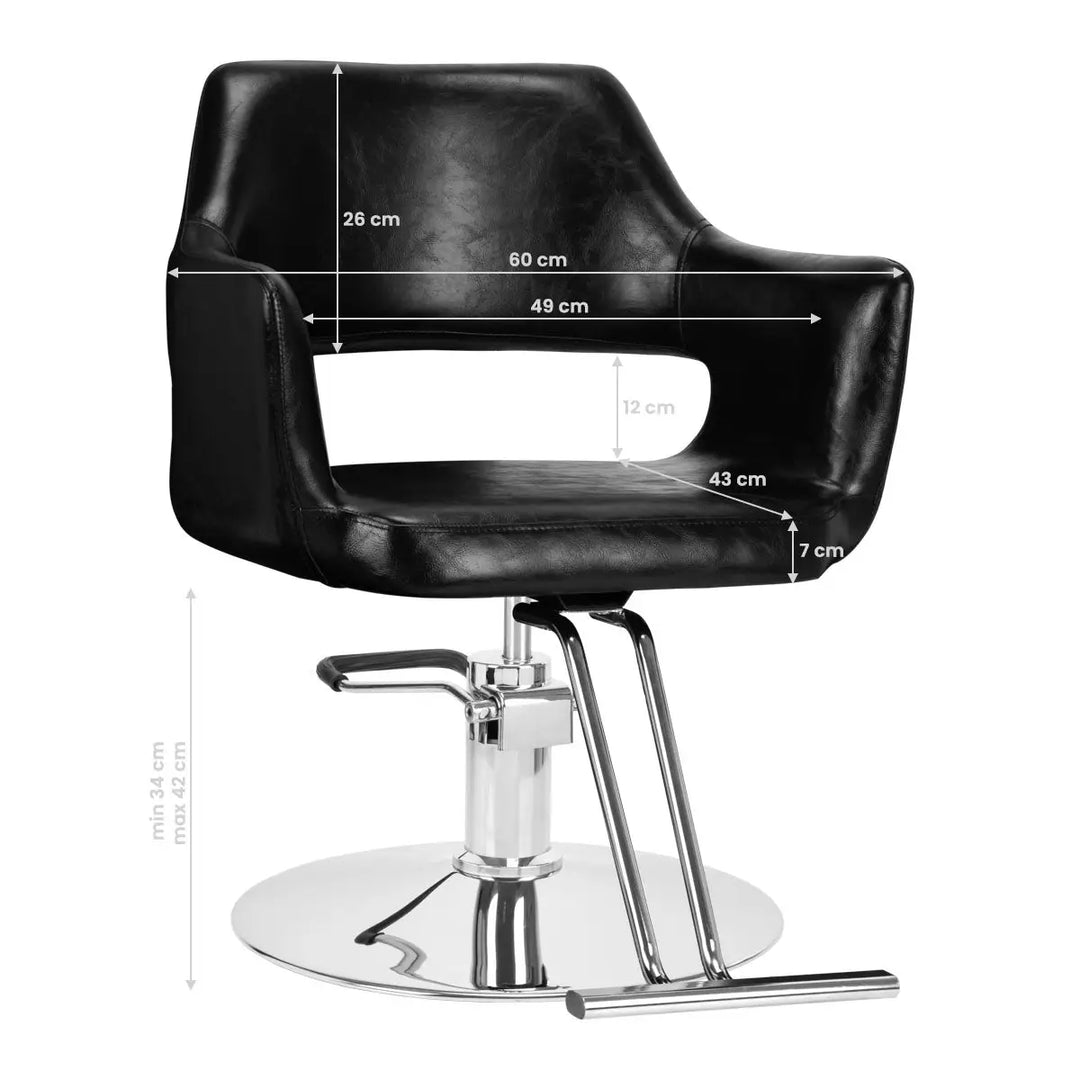 Hair System Friseurstuhl SM339 Schwarz - Friseurstuhl