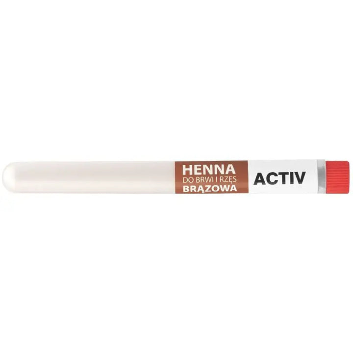 Tube mit brauner Henna Pulver für Augenbrauen und Wimpern 20g