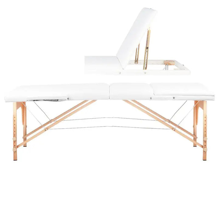 Klapp-Massageliege Komfort 3-teilig Weiß - Massageliege