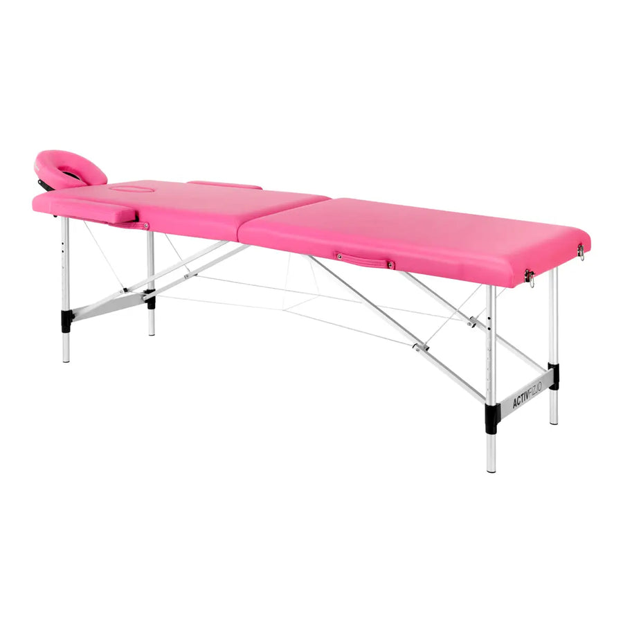 Klappbare Massageliege Aluminium Komfort Activ Fizjo 2 Segmente rosa - Klappbare Massageliege