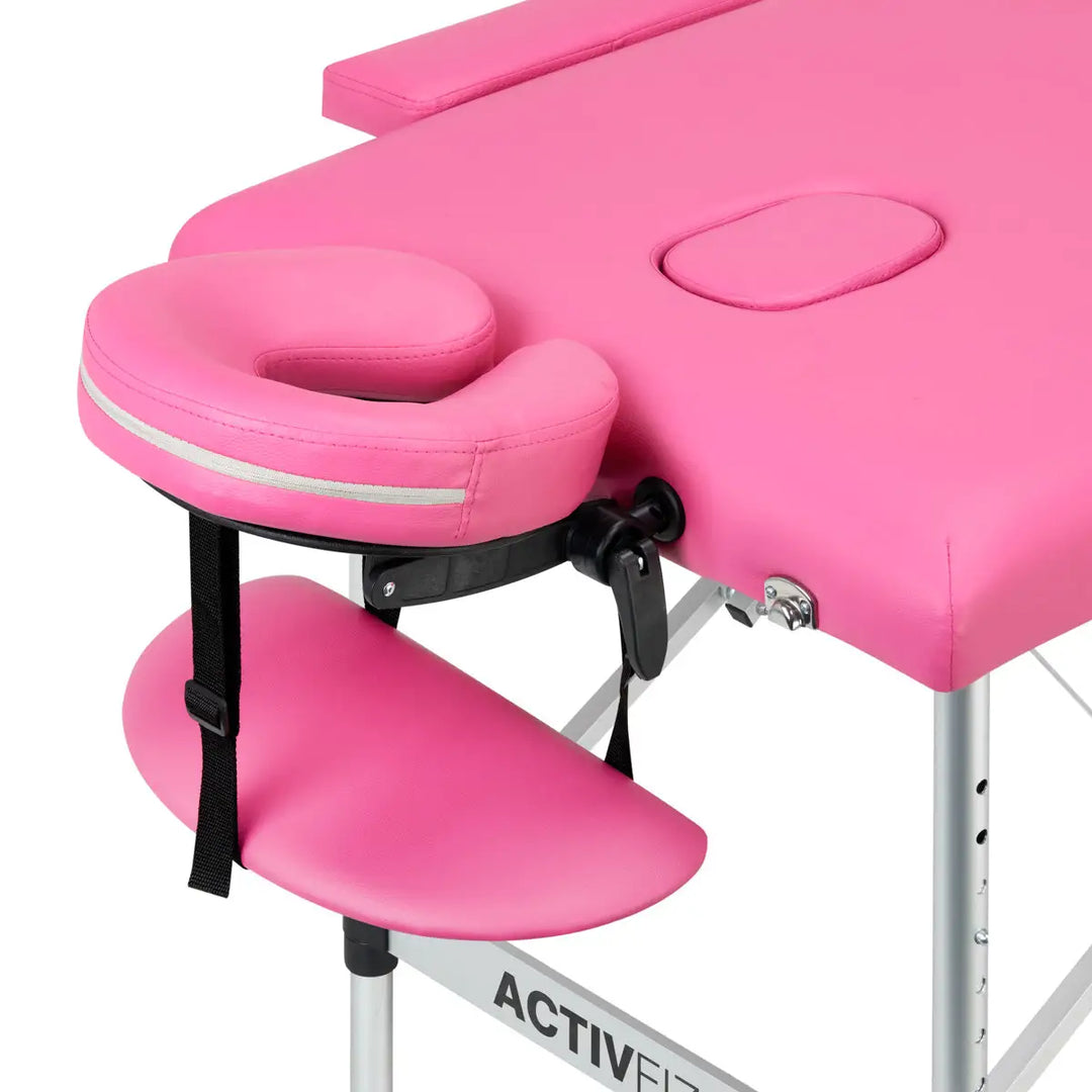 Klappbare Massageliege Aluminium Komfort Activ Fizjo 2 Segmente rosa - Klappbare Massageliege