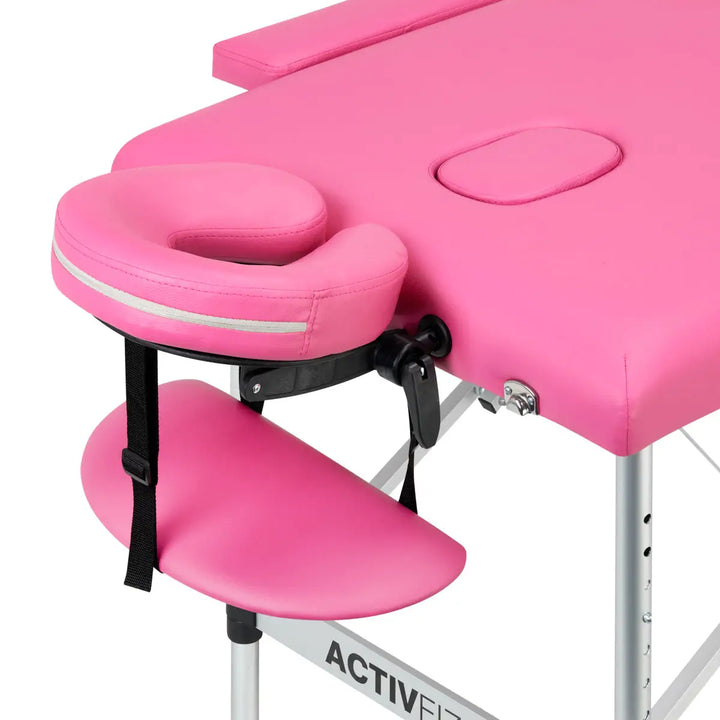 Klappbare Massageliege Aluminium Komfort Activ Fizjo 2 Segmente rosa - Klappbare Massageliege
