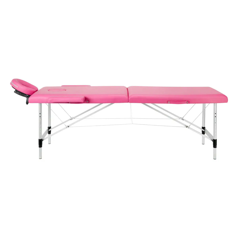 Klappbare Massageliege Aluminium Komfort Activ Fizjo 2 Segmente rosa - Klappbare Massageliege