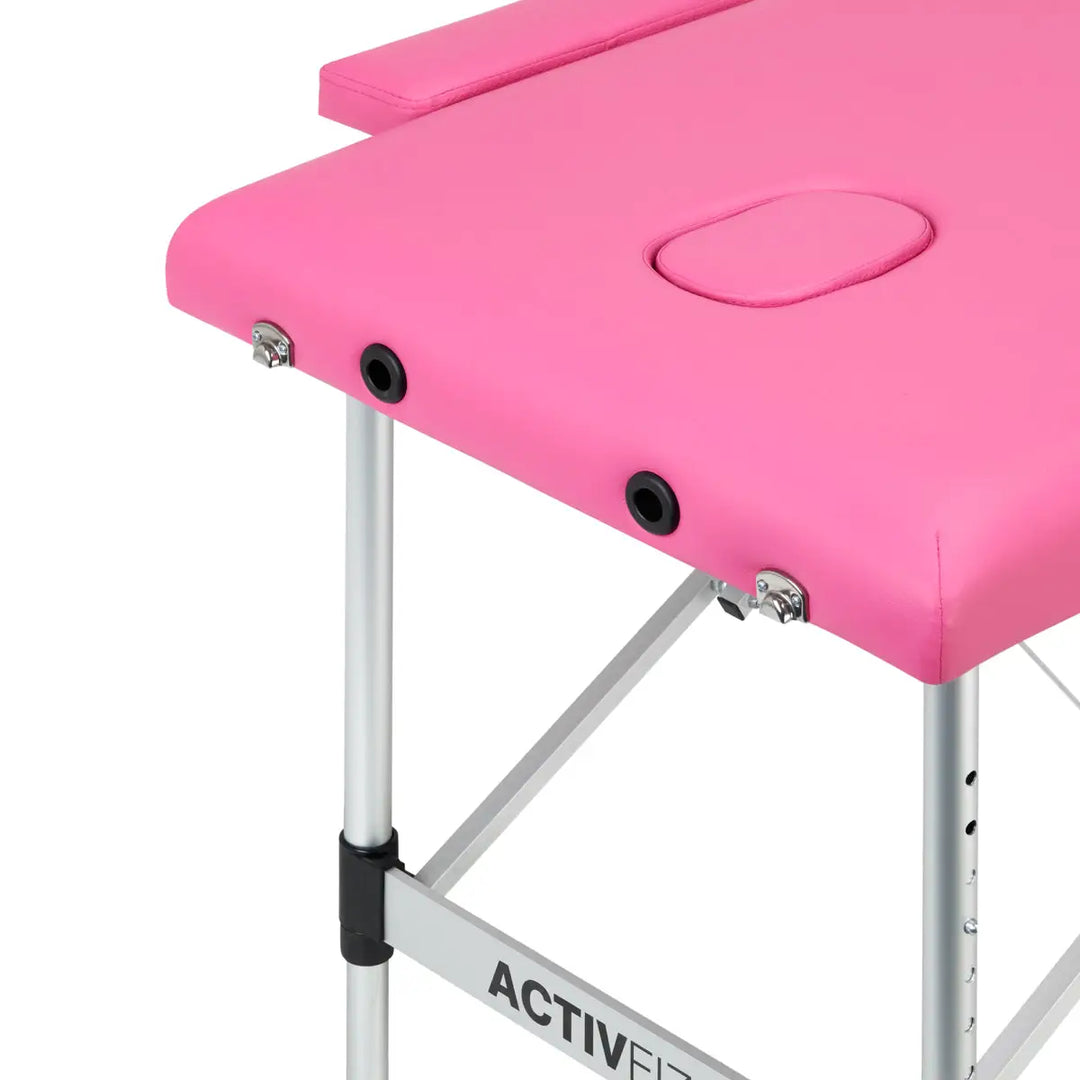 Klappbare Massageliege Aluminium Komfort Activ Fizjo 2 Segmente rosa - Klappbare Massageliege