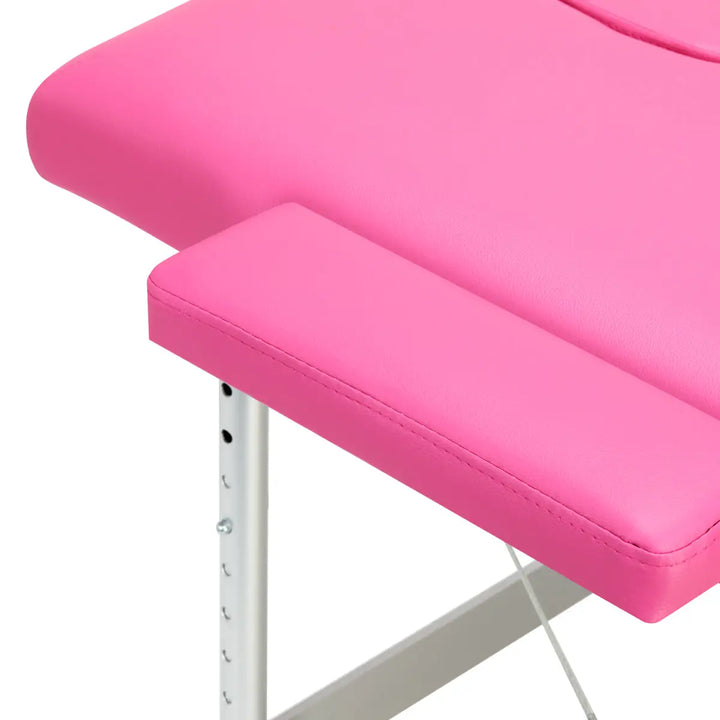 Klappbare Massageliege Aluminium Komfort Activ Fizjo 2 Segmente rosa - Klappbare Massageliege