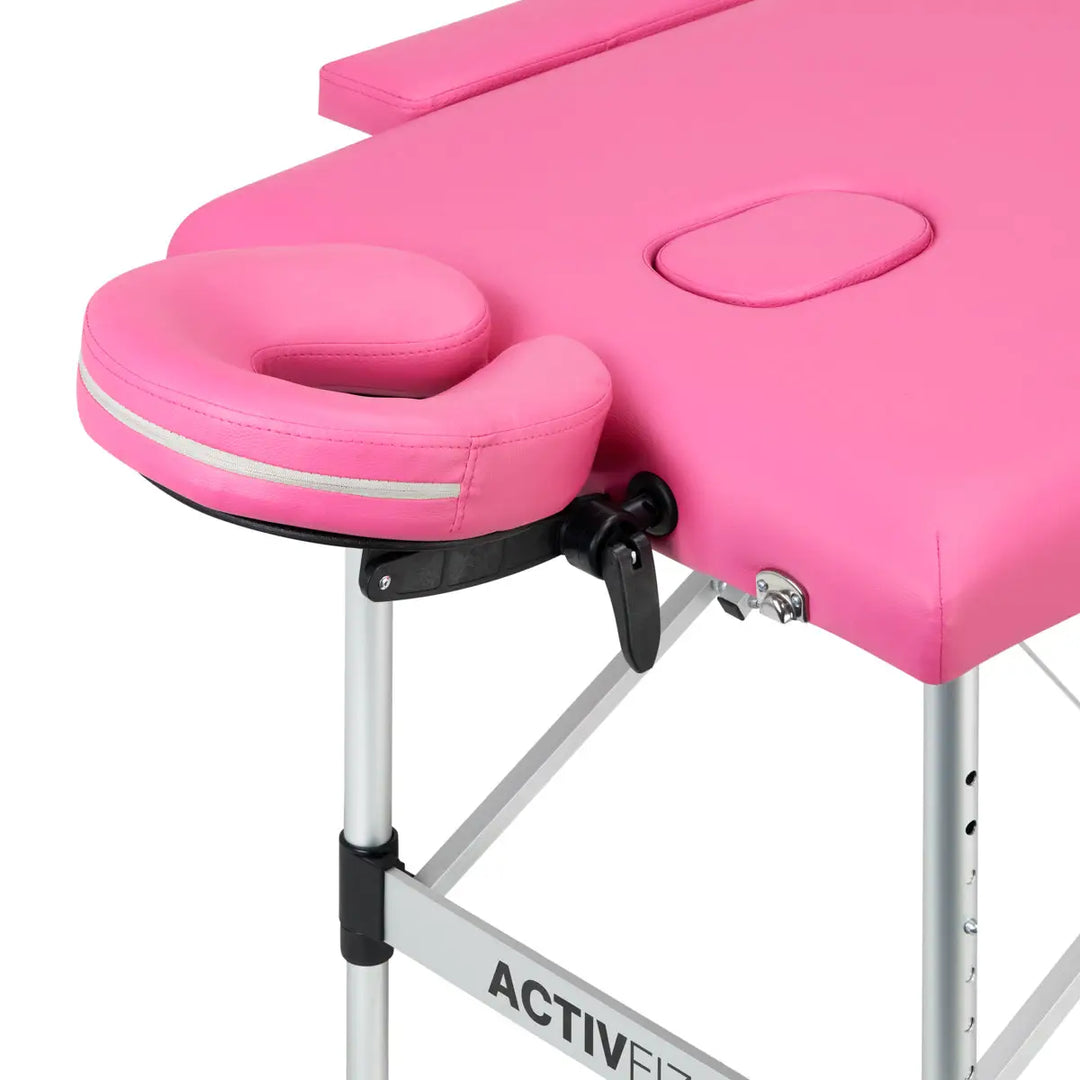 Klappbare Massageliege Aluminium Komfort Activ Fizjo 2 Segmente rosa - Klappbare Massageliege