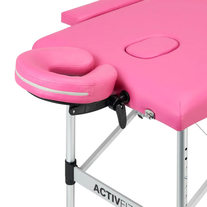Klappbare Massageliege Aluminium Komfort Activ Fizjo 2 Segmente rosa - Klappbare Massageliege