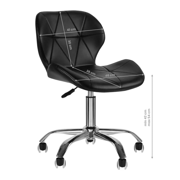 Kosmetik Hocker QS-06 Schwarz - Friseurhocker