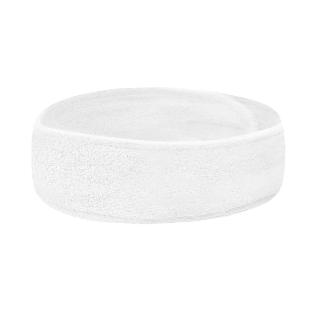 Weiße Frotteekopfbinde Kosmetikband Frotte weiß für Haarpflege und Gesichtsmasken