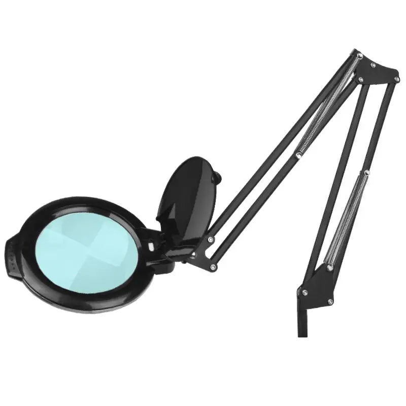 Schwarze Lupenlampe mit verstellbarem Arm und Stativ, LED Moonlight 8013/6