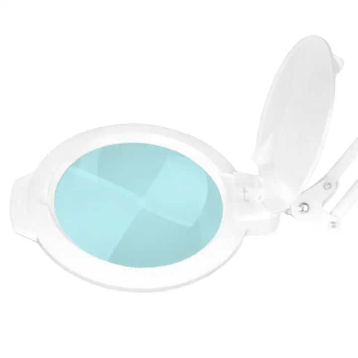 Weiße Lupenlampe mit blauer Linse und Stativ, LED Moonlight 8013/6 Zoll