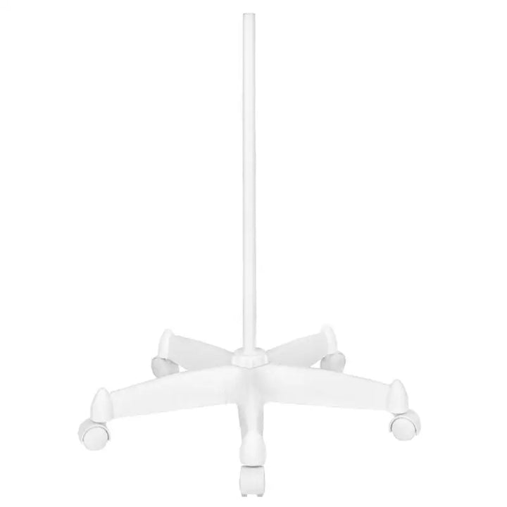 Weiße Stuhlbasis mit fünf Beinen und Rollen für Lupenlampe Moonlight 8013/6