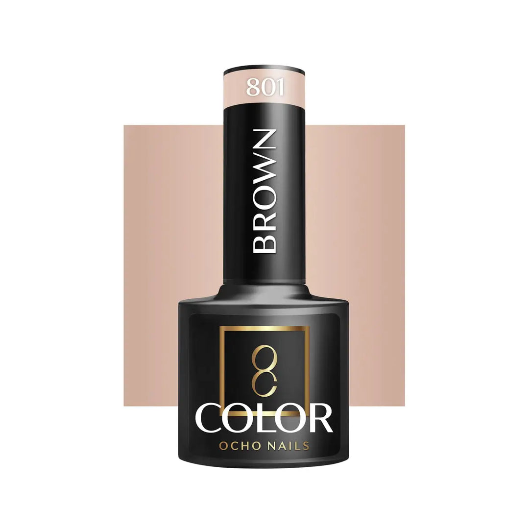 OCHO NAILS Hybrid-Nagellack Braun 801 -5 g - Nagellack