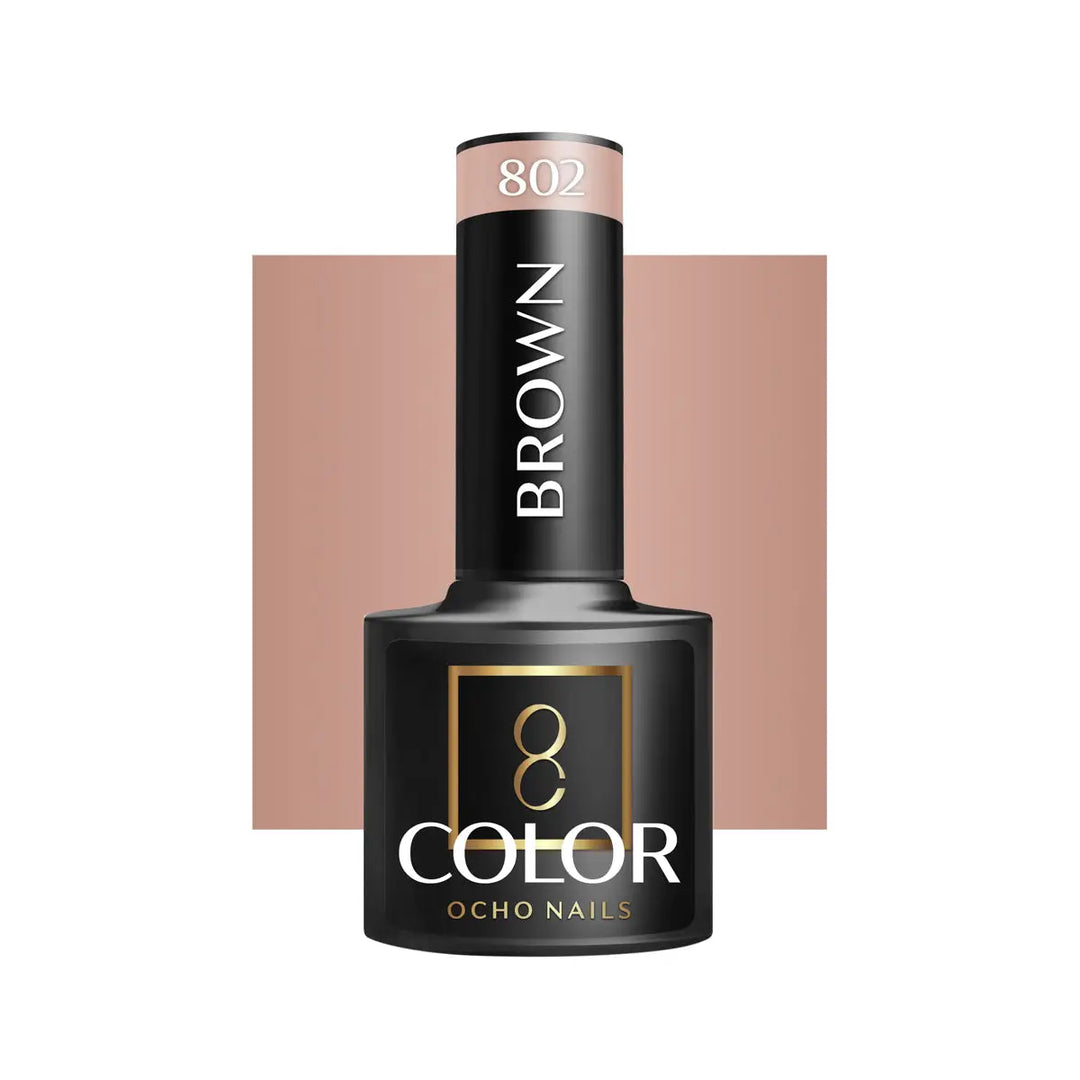 OCHO NAILS Hybrid-Nagellack Braun 802 -5 g - Nagellack