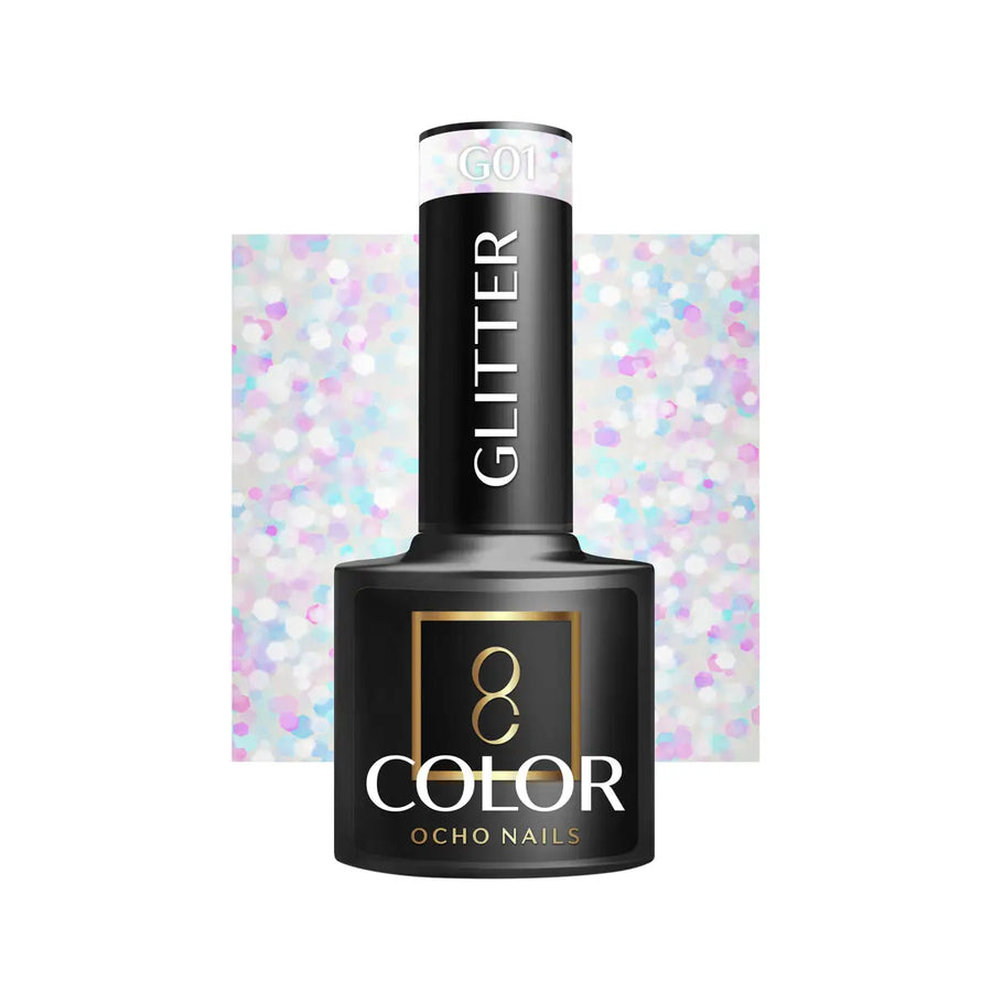 OCHO NAILS Hybrid-Nagellack glitzer G01 -5 g - Nagellack
