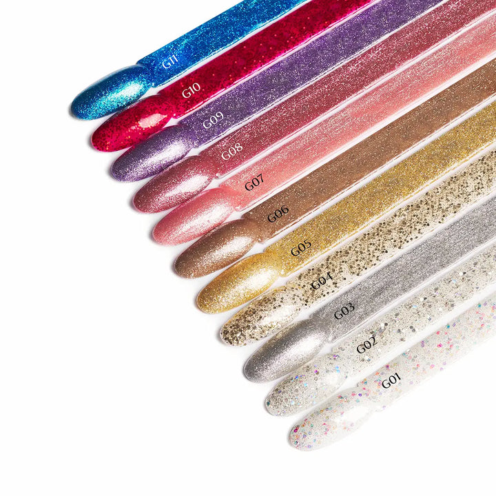 OCHO NAILS Hybrid-Nagellack glitzer G06 -5 g - Nagellack