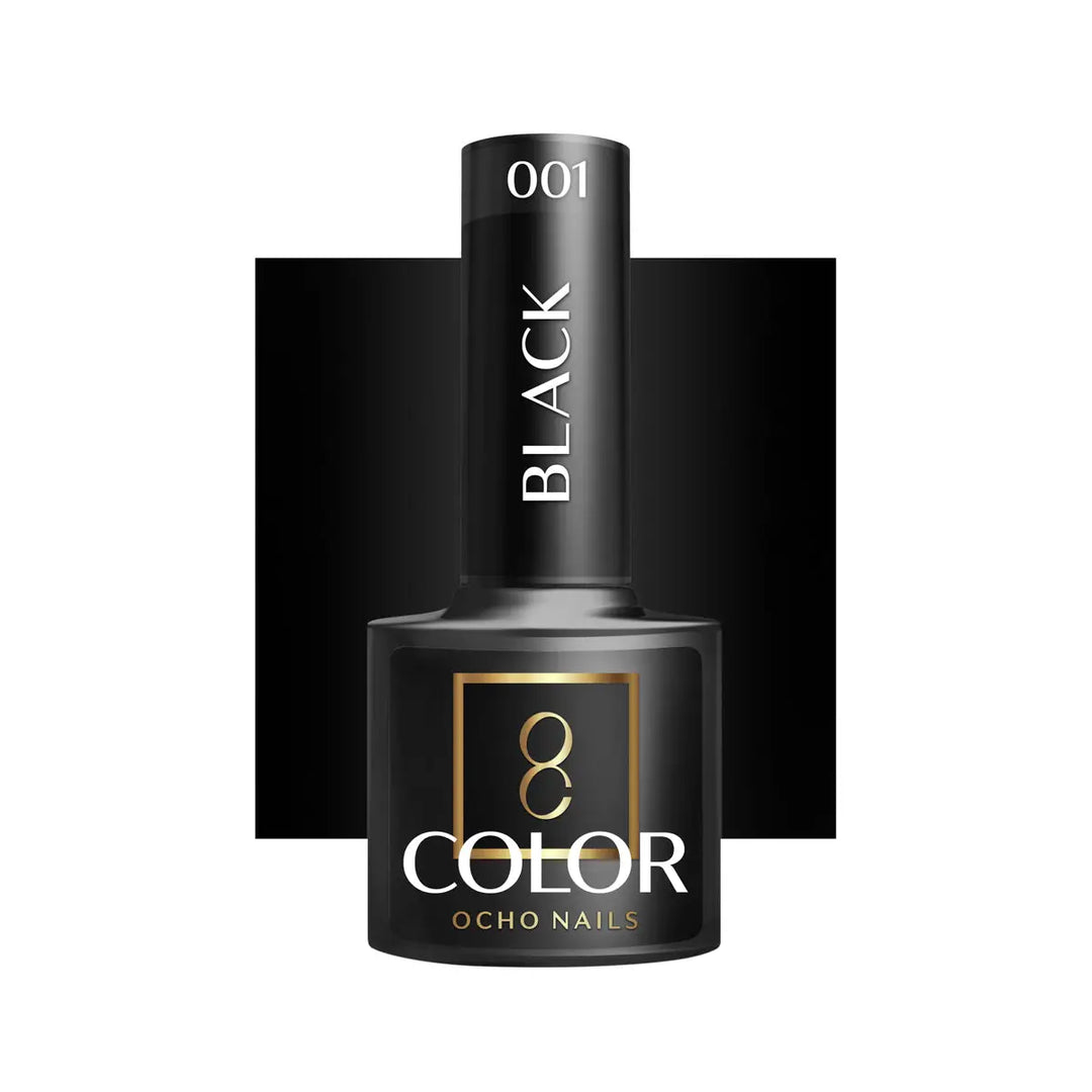 OCHO NAILS Hybrid-Nagellack schwarz 002 -5 g - Nagellack