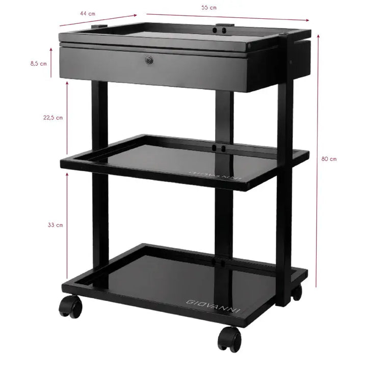 Pro Ink Beistellwagen Tattoo 1040a schwarz - Beistellwagen