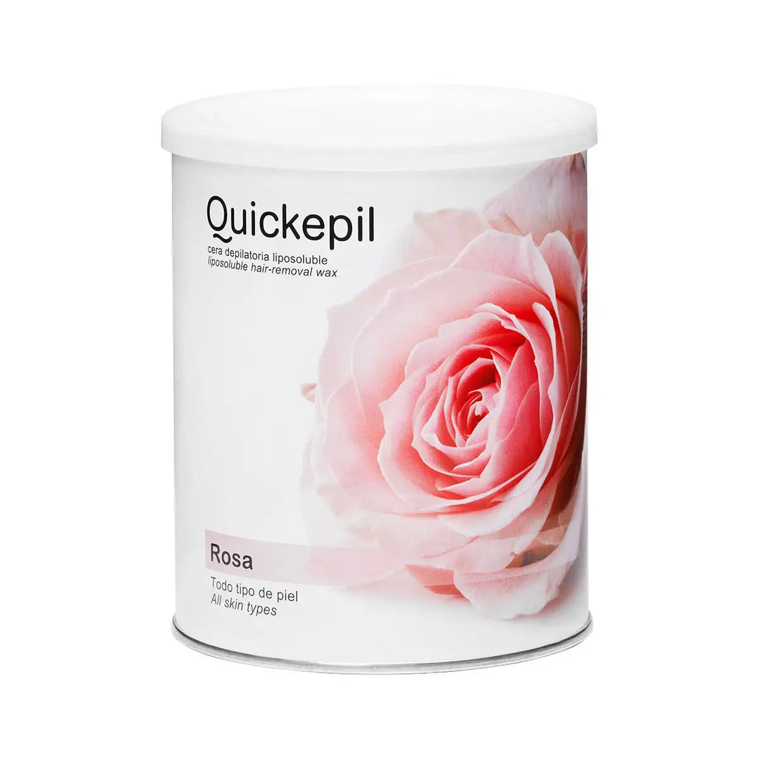 Dose 800ml rosa Quickepil enthaarungswachs mit Rosenduft für haarfreie Haut