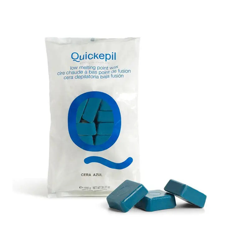 Blauer Wachs für Haarentfernung im Produkt Quickepil hartwachs ohne Streifen 1kg