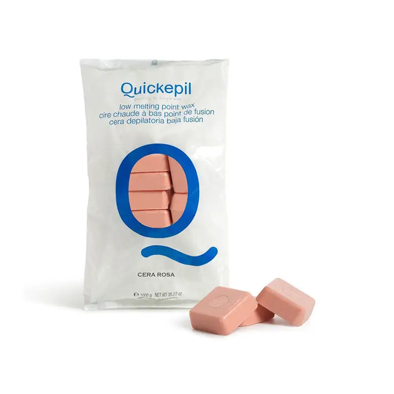 Quickepil Hartwachs ohne Streifen mit niedrigem Schmelzpunkt 1kg Rosa