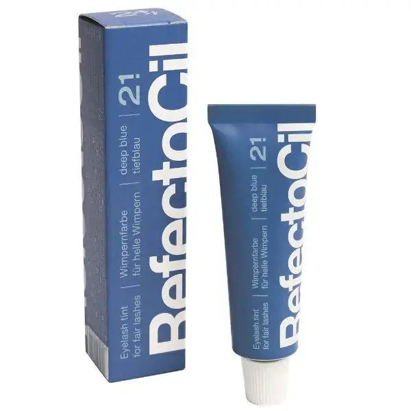 RefectoCil Deep Blue Wimpern- und Augenbrauenfarbe in Produktverpackung