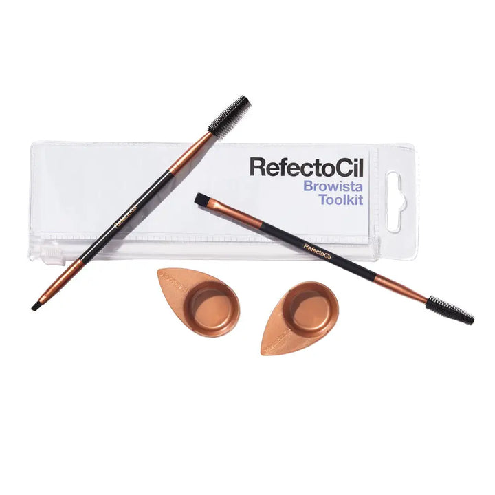 RefectoCil Browista Toolkit mit Pinseln und Mischschüsseln für perfekten Augenbrauen Look